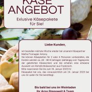 Käseangebot von Arnos Weinladen: verschiedene Käsesorten auf einem Holzbrett