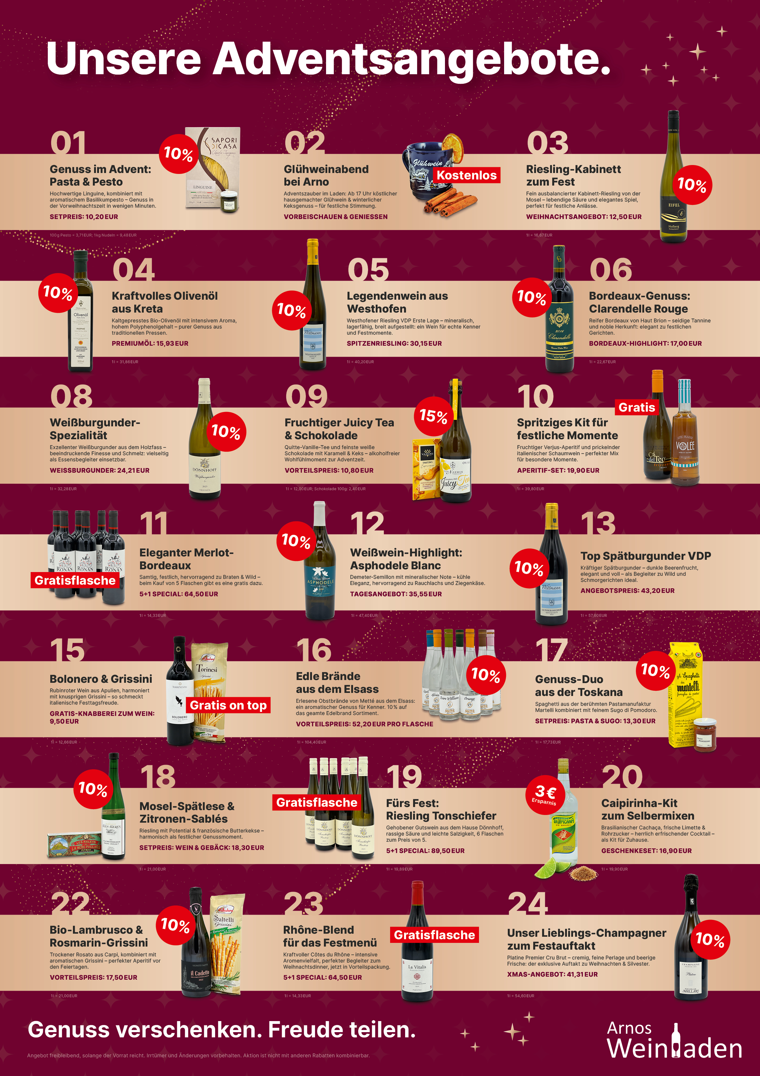 Adventsangebote Plakat