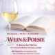 Plakat von Arnos Weinladen: Wein & Poesie, 06.03.26, 19:30–22:00 Uhr, 5 deutsche Weine mit Buffet, Rui Baptista liest Fontane, Kostenbeitrag 65 € pro Person, Reservierung unter Tel. 033056-242482 oder mail@arnos-weinladen.de